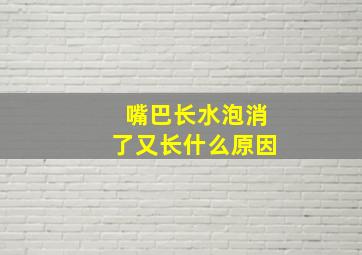 嘴巴长水泡消了又长什么原因