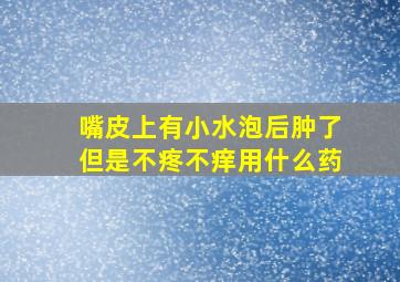 嘴皮上有小水泡后肿了但是不疼不痒用什么药