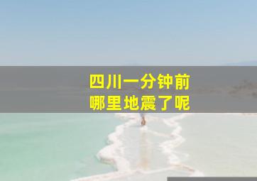 四川一分钟前哪里地震了呢