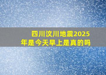 四川汶川地震2025年是今天早上是真的吗