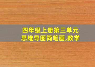 四年级上册第三单元思维导图简笔画,数学