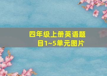 四年级上册英语题目1~5单元图片