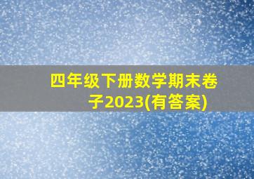 四年级下册数学期末卷子2023(有答案)