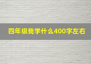 四年级我学什么400字左右