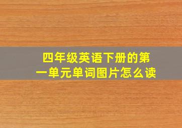 四年级英语下册的第一单元单词图片怎么读