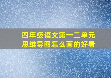 四年级语文第一二单元思维导图怎么画的好看