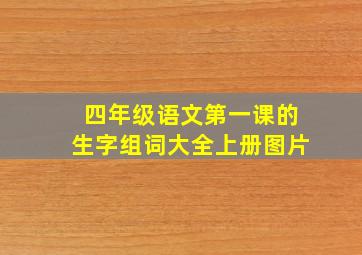 四年级语文第一课的生字组词大全上册图片