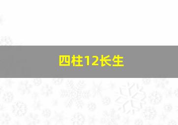 四柱12长生