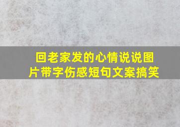 回老家发的心情说说图片带字伤感短句文案搞笑