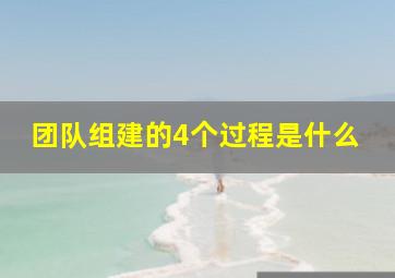 团队组建的4个过程是什么