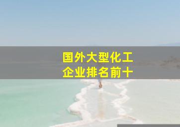 国外大型化工企业排名前十