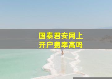 国泰君安网上开户费率高吗