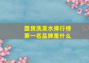 国货洗发水排行榜第一名品牌是什么