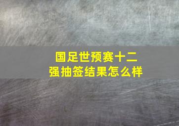 国足世预赛十二强抽签结果怎么样