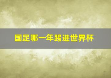 国足哪一年踢进世界杯