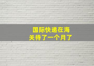 国际快递在海关待了一个月了