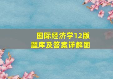 国际经济学12版题库及答案详解图