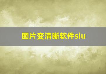 图片变清晰软件siu