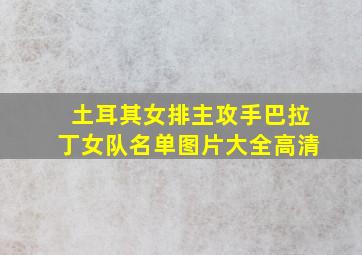 土耳其女排主攻手巴拉丁女队名单图片大全高清