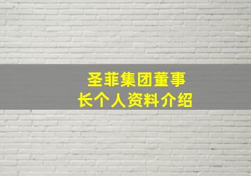 圣菲集团董事长个人资料介绍