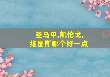 圣马甲,凯伦戈,维图斯哪个好一点