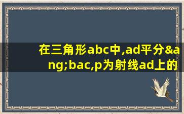 在三角形abc中,ad平分∠bac,p为射线ad上的一个动点