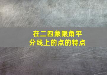 在二四象限角平分线上的点的特点