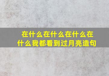 在什么在什么在什么在什么我都看到过月亮造句