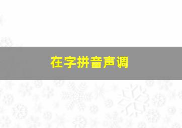 在字拼音声调