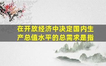 在开放经济中决定国内生产总值水平的总需求是指