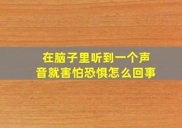 在脑子里听到一个声音就害怕恐惧怎么回事