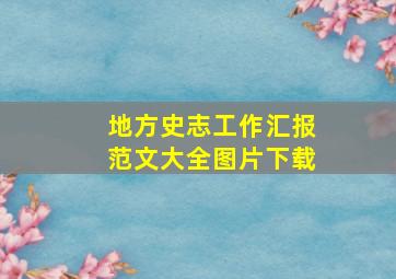 地方史志工作汇报范文大全图片下载