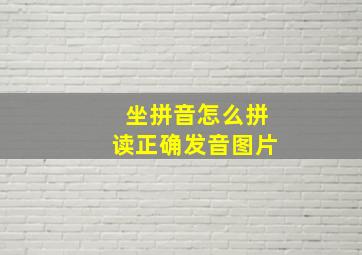 坐拼音怎么拼读正确发音图片