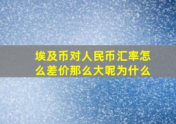 埃及币对人民币汇率怎么差价那么大呢为什么