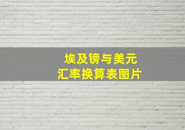 埃及镑与美元汇率换算表图片