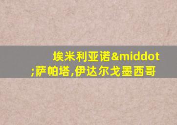 埃米利亚诺·萨帕塔,伊达尔戈墨西哥