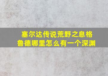 塞尔达传说荒野之息格鲁德哪里怎么有一个深渊