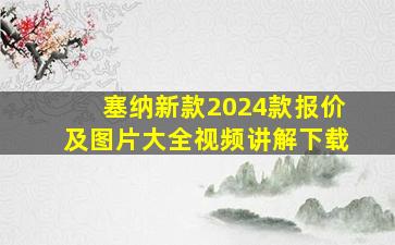 塞纳新款2024款报价及图片大全视频讲解下载