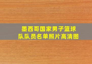 墨西哥国家男子篮球队队员名单照片高清图