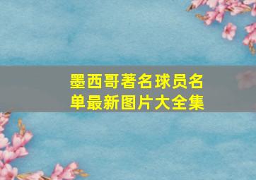 墨西哥著名球员名单最新图片大全集