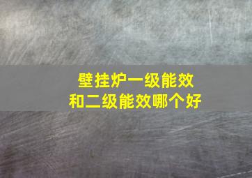 壁挂炉一级能效和二级能效哪个好