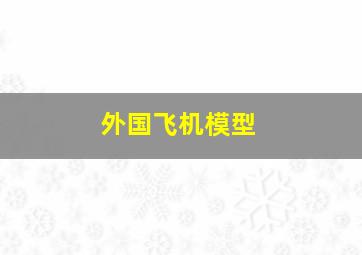 外国飞机模型