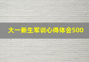 大一新生军训心得体会500