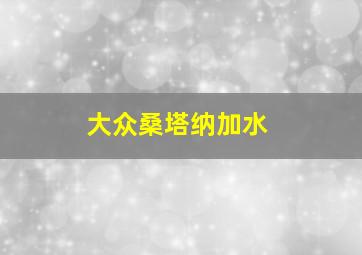 大众桑塔纳加水