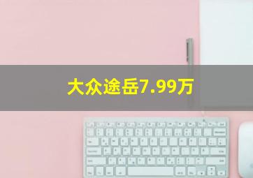 大众途岳7.99万