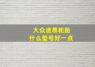 大众途昂轮胎什么型号好一点