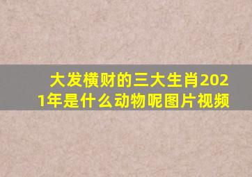 大发横财的三大生肖2021年是什么动物呢图片视频