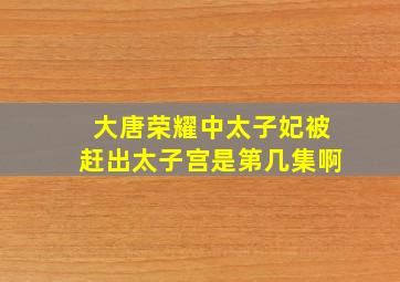 大唐荣耀中太子妃被赶出太子宫是第几集啊