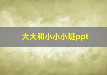 大大和小小小班ppt