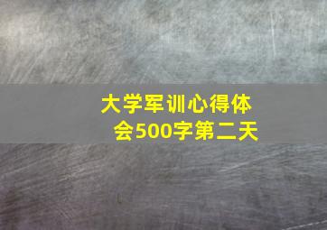 大学军训心得体会500字第二天